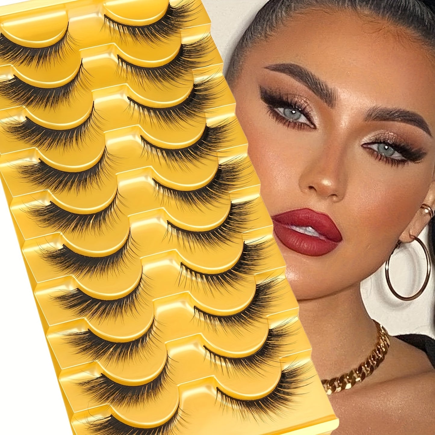False Eyelashes
Fox Eye Cat Eye Lashes Extensions 16mm Natural Look Fluffy Angel Lashes Pack 5/10 Pairs