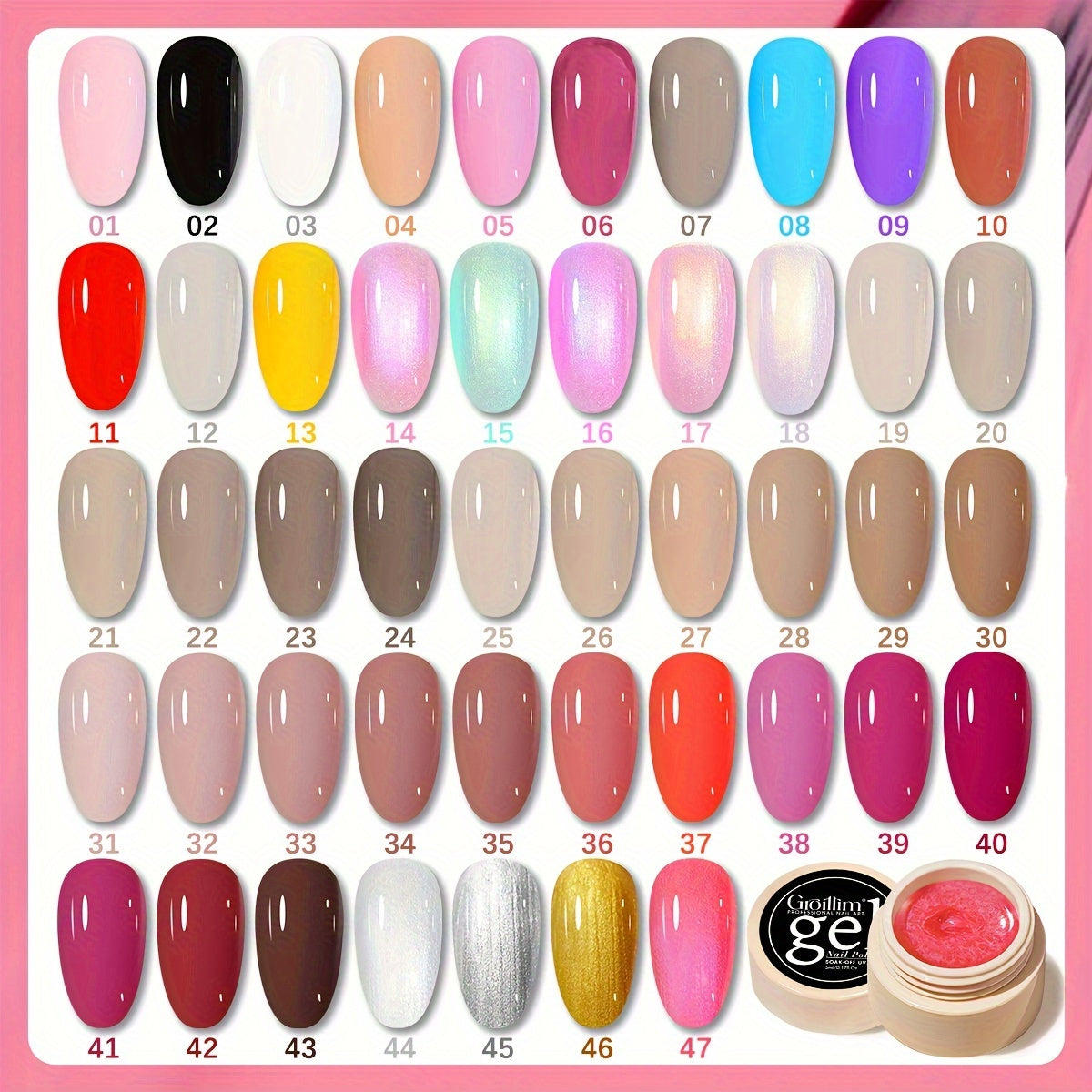 Nails
Gel Nail Polish Set, Long-Lasting Wear, Variety Of Colors For Creative Nail Art