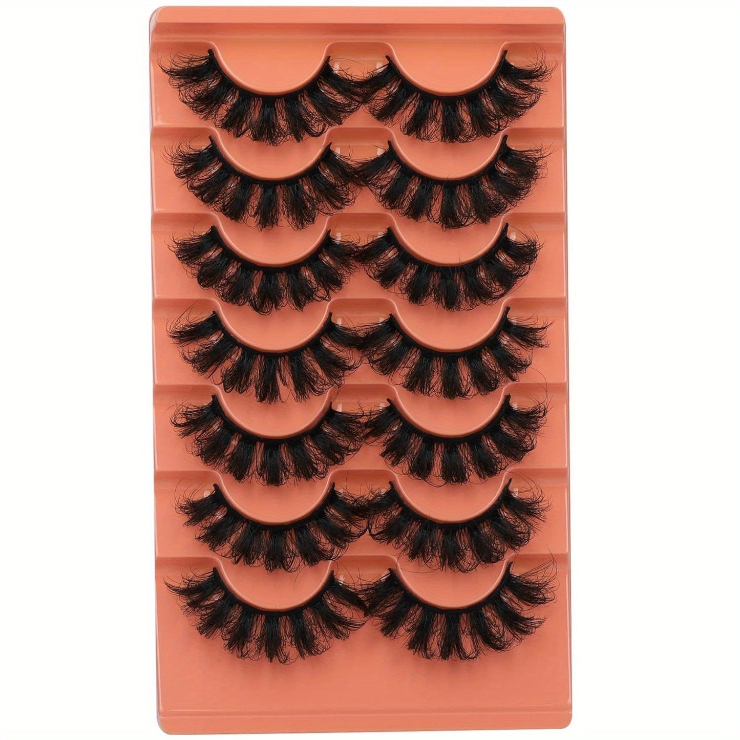 False Eyelashes
Faux Mink False Eyelashes, Fluffy Fake Eyelashes, 20mm, Thick Full Volume, Wispy Lashes, 8D Volume Curly Fake Eyelashes, 7 Pairs Multipack Eyelashes