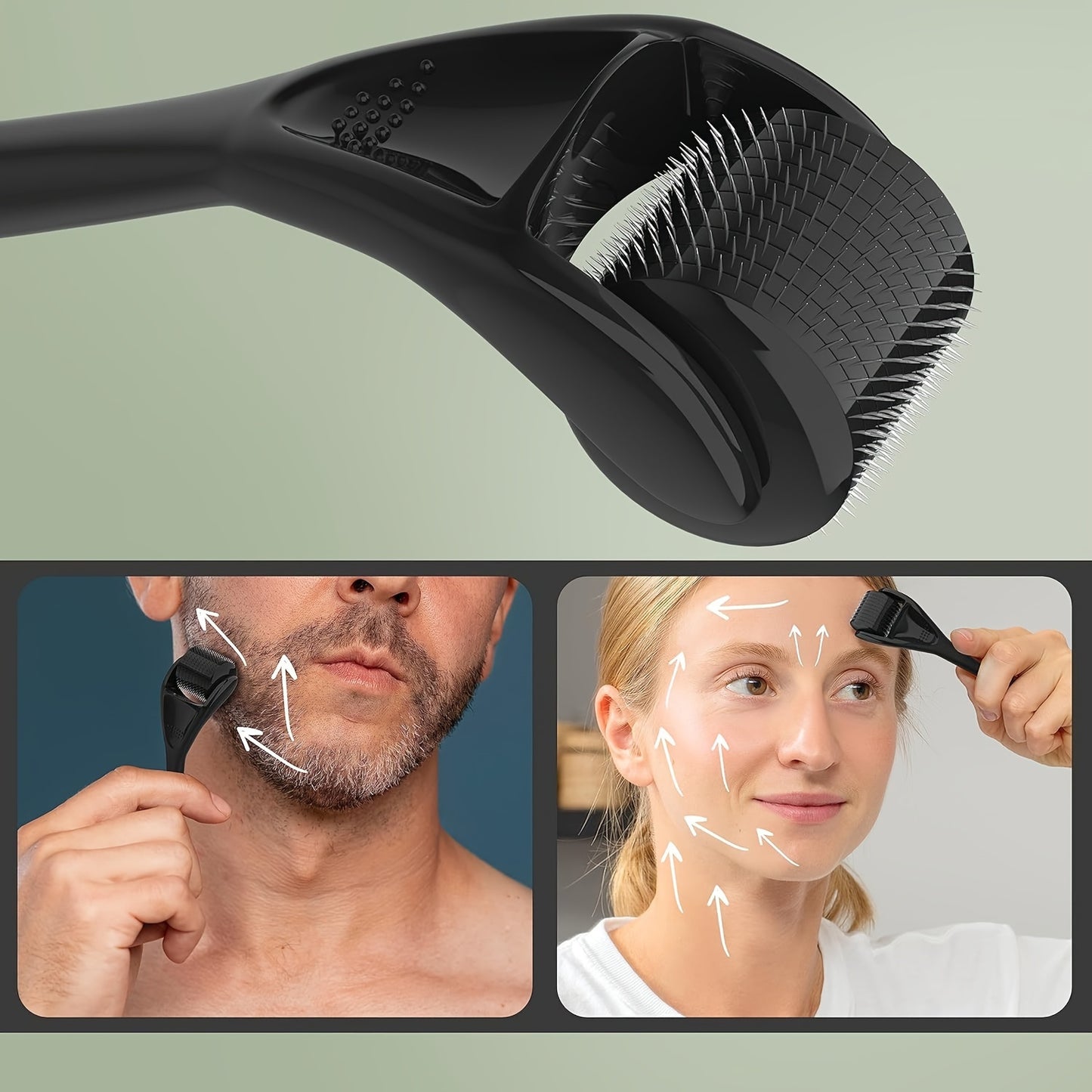 Shave & Hair Removal
1pc Derma Roller For Face, Titanium Beard Roller, Beard Roller For Women And Men