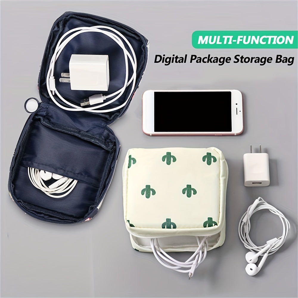 Makeup bags & Storage
1pc Polyester Cosmetic Bag - Unscented, Non-Waterproof Multi-Function Travel Organizer for Toiletries, Sanitary Products, and Makeup
