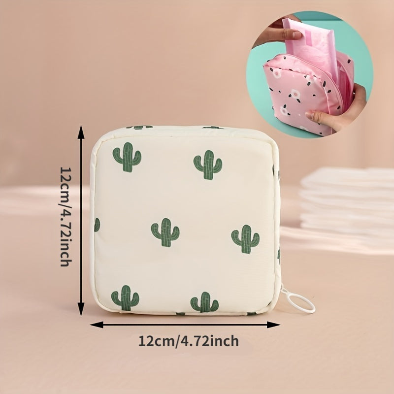 Makeup bags & Storage
1pc Polyester Cosmetic Bag - Unscented, Non-Waterproof Multi-Function Travel Organizer for Toiletries, Sanitary Products, and Makeup