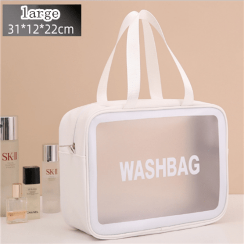 Makeup bags & Storage
Waterproof PVC Toiletry Bag for Women, Transparent Travel Makeup Organizer, Unscented Beauty Case with Large Capacity