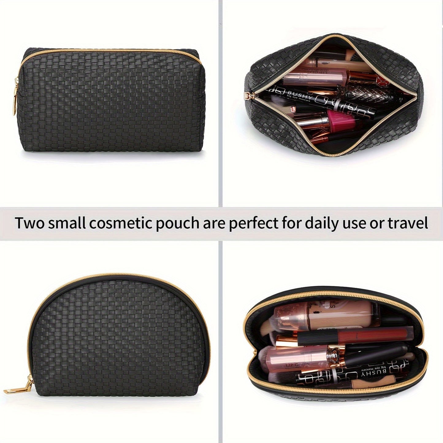 Makeup bags & Storage
3-Piece Makeup Bag Set, Waterproof Portable Travel Cosmetic Pouch, Multi-functional Bag, Ladies Woven Toiletry Bag With Strong Double Zippers And Makeup Brush Slots