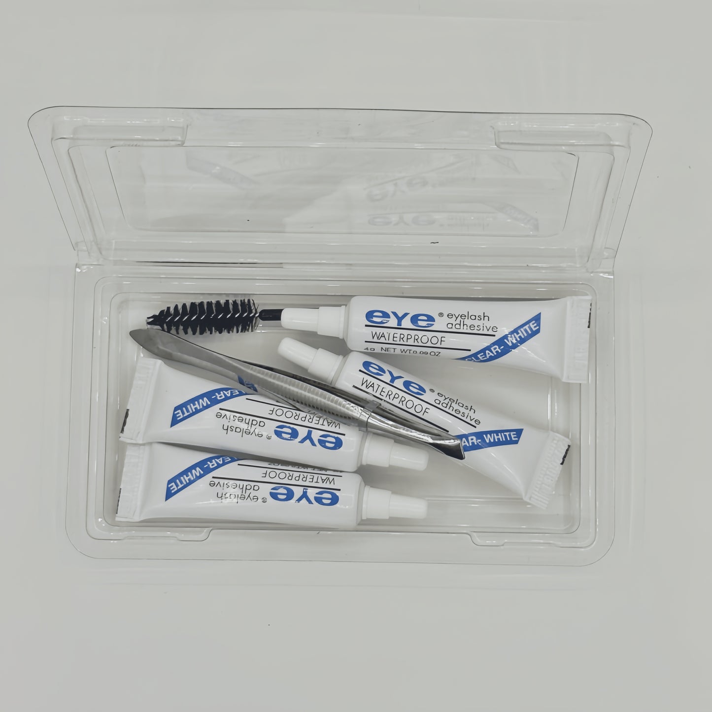False Eyelashes
4pcs False Eyelashes Glue With Eyelash Brush And Tweezers Set, Easy To Apply, Waterproof Eyelash Adhesive For Daily Makeup