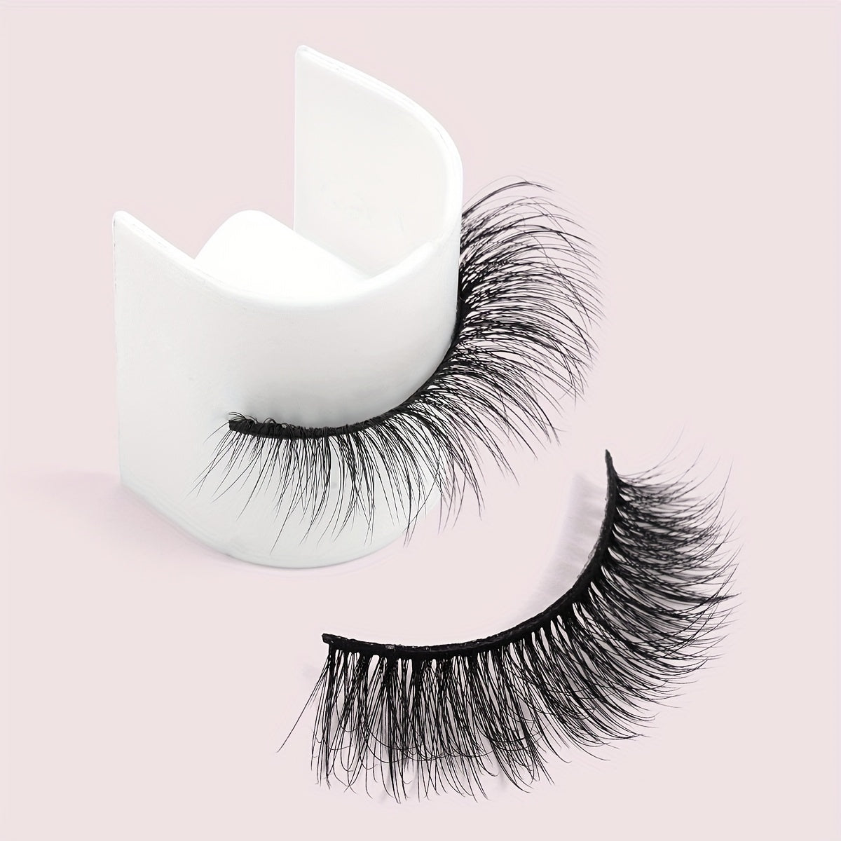 False Eyelashes
20 Pairs False Eyelashes Set Natural Slender Cross Fluffy Curling Style Mixed Eyelashes For Daily Portable Style