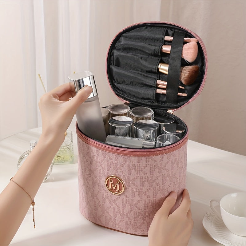 Makeup bags & Storage
Luxury Waterproof Makeup Organizer - Large Capacity, Multi-Functional Travel Cosmetic Bag With Portable Cylinder Design For Women