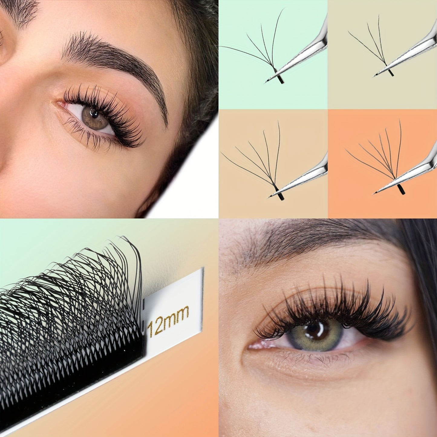 False Eyelashes
Eyelash Extensions Cluster 3D W Shape Dual-core Volume Lashes Handmade Long Stem 0.07mm C/D Curling 8-15mm Mix Matte Black Premade Fans 3 Tips False Eyelash Extension