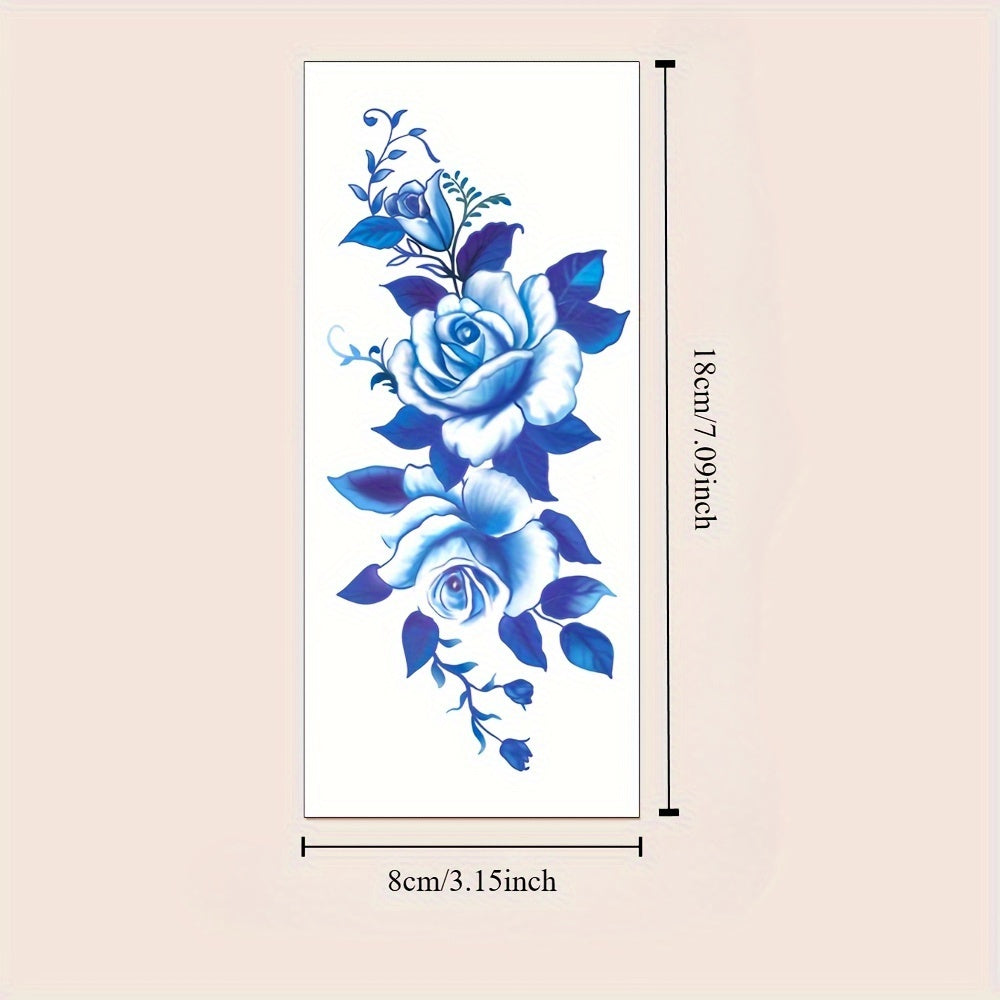 Temporary Tattoos
Stunning Blue Rose Temporary Tattoo Sticker - Waterproof, Long-Lasting Arm & Leg Decal For Fashionable Body Art Leg Tattoos Temporary Waterproof Temporary Tattoos For Women Waterproof