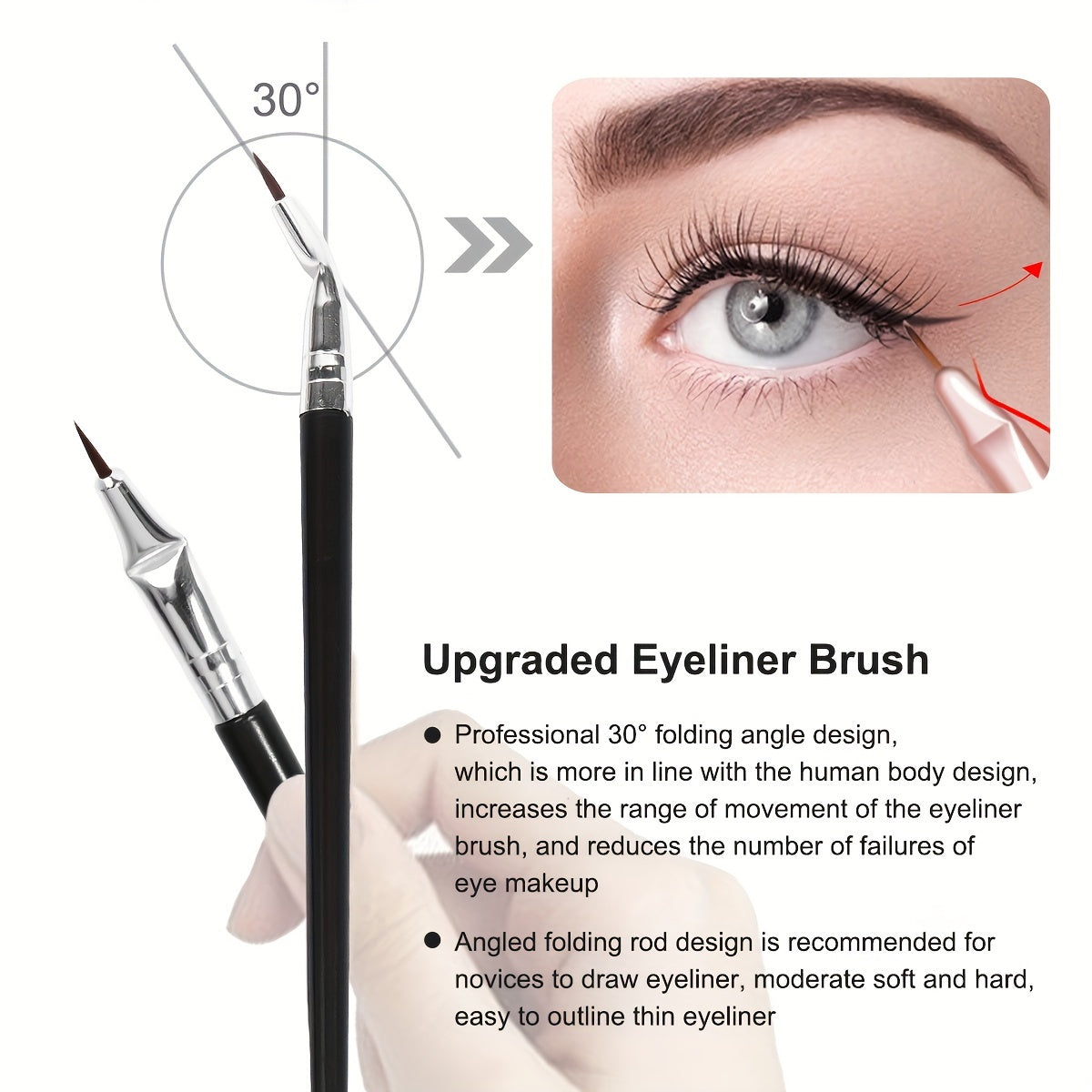 False Eyelashes
Eye Makeup Brush Set, 4pcs Professional Mix Eyeshadow Makeup Brushes, Suitable For Concealing, Brow Drawing & Eyeliner, Various Eye Makeup Brushes Are Great For Beginners And Artists, Portable For Travel