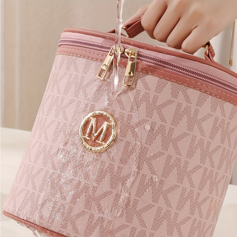 Makeup bags & Storage
Luxury Waterproof Makeup Organizer - Large Capacity, Multi-Functional Travel Cosmetic Bag With Portable Cylinder Design For Women