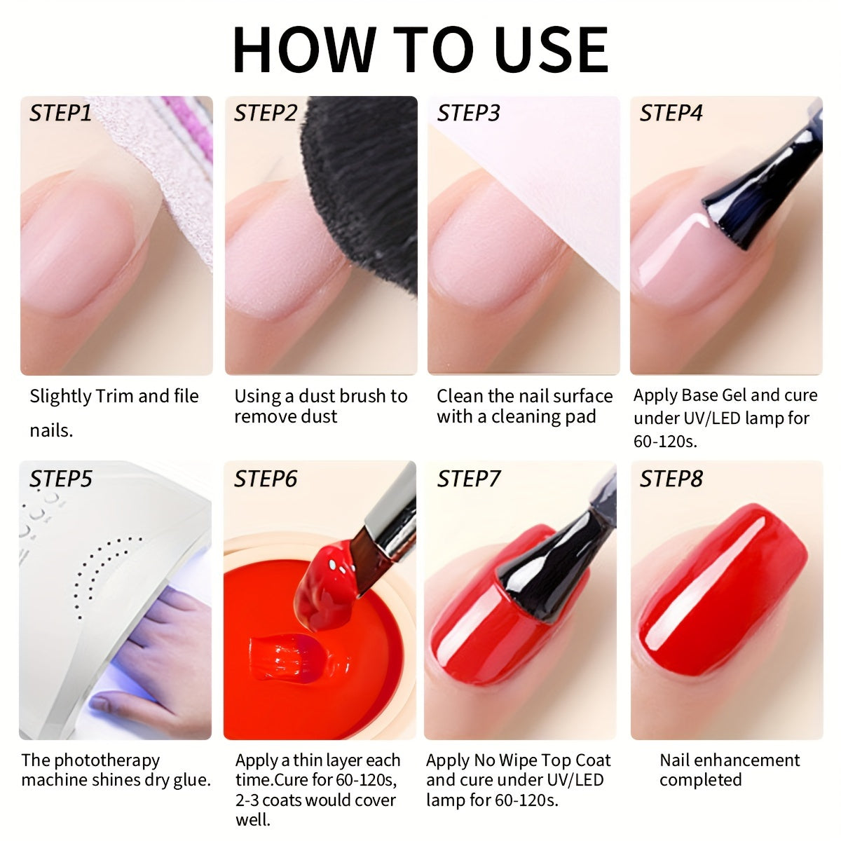 Nails
Gel Nail Polish Set, Long-Lasting Wear, Variety Of Colors For Creative Nail Art