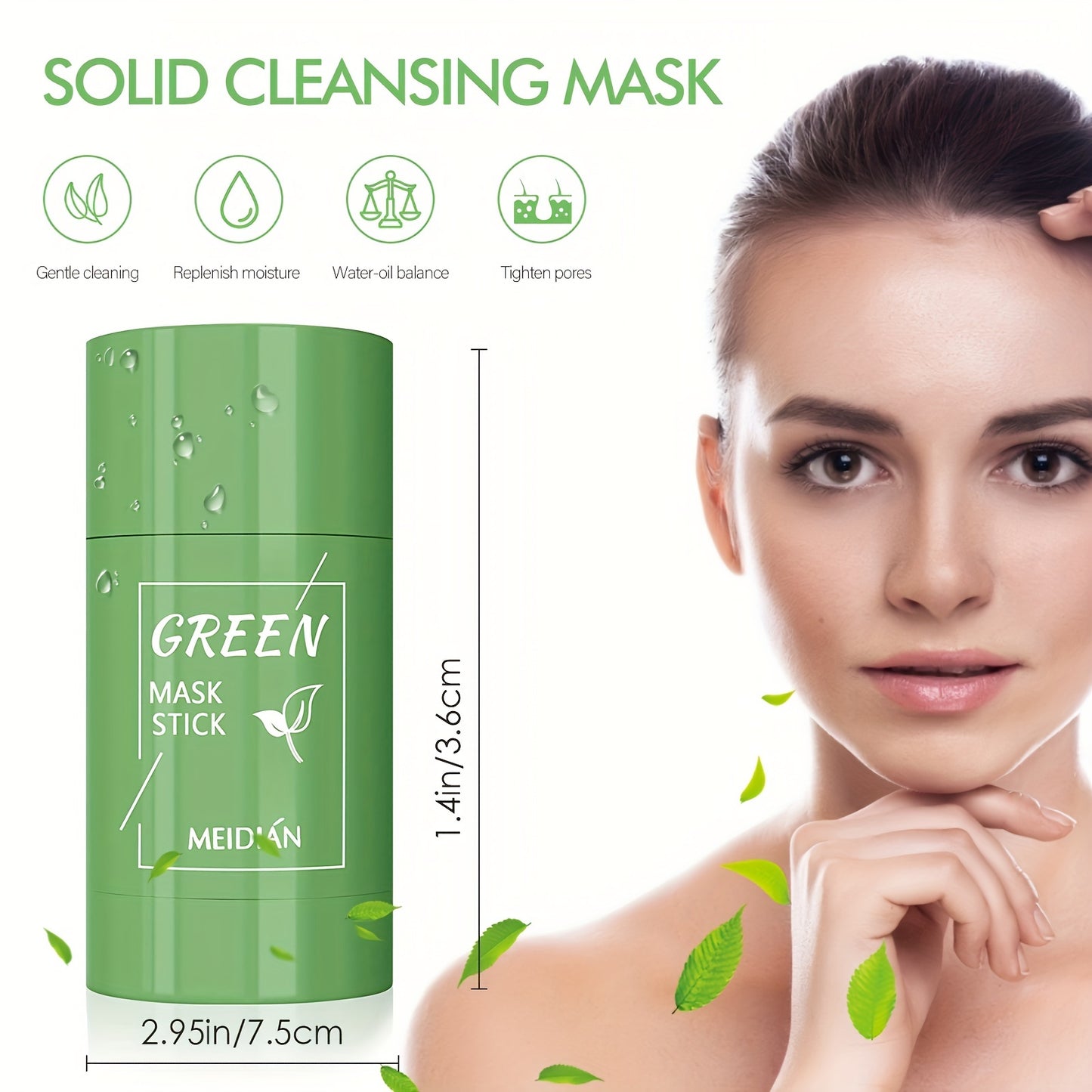 Facial care
Green Tea Mask Stick - Deep Cleansing and Oil Control for All Skin Types - Moisturizes, Tightens, Perfect for Men and Women