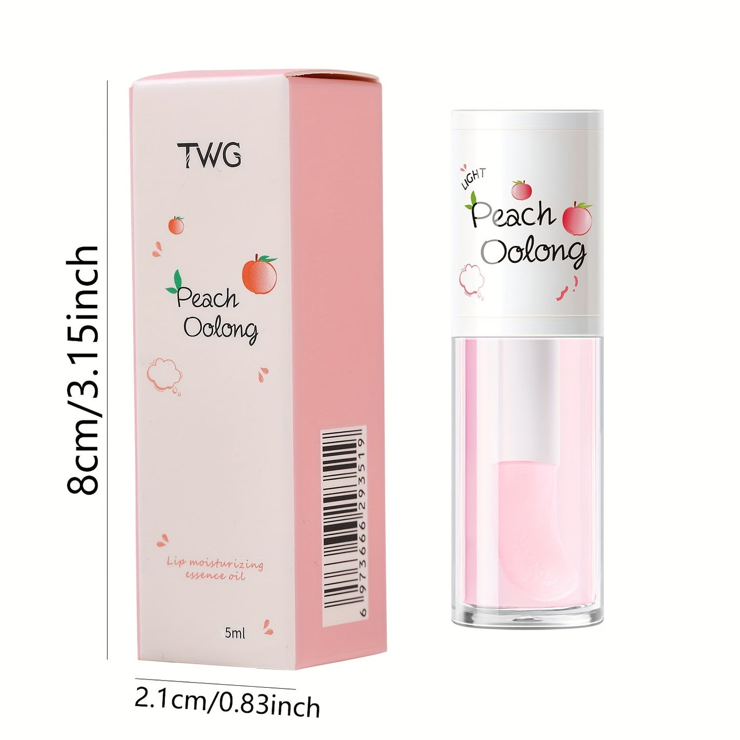 Personal Care
Peach Oolong & Honey Milk Lip Essence Oil Set, 5ml Each, Moisturizing & Hydrating, Improve Dryness, Lip Line Smoothing, Softening Transparent Gloss, Beauty Lip Care With Plant Squalane