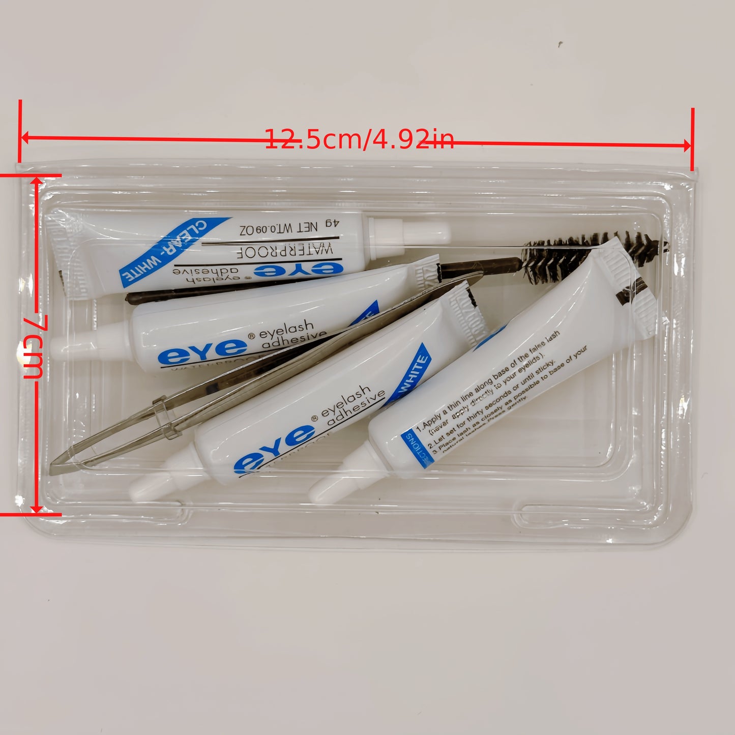 False Eyelashes
4pcs False Eyelashes Glue With Eyelash Brush And Tweezers Set, Easy To Apply, Waterproof Eyelash Adhesive For Daily Makeup