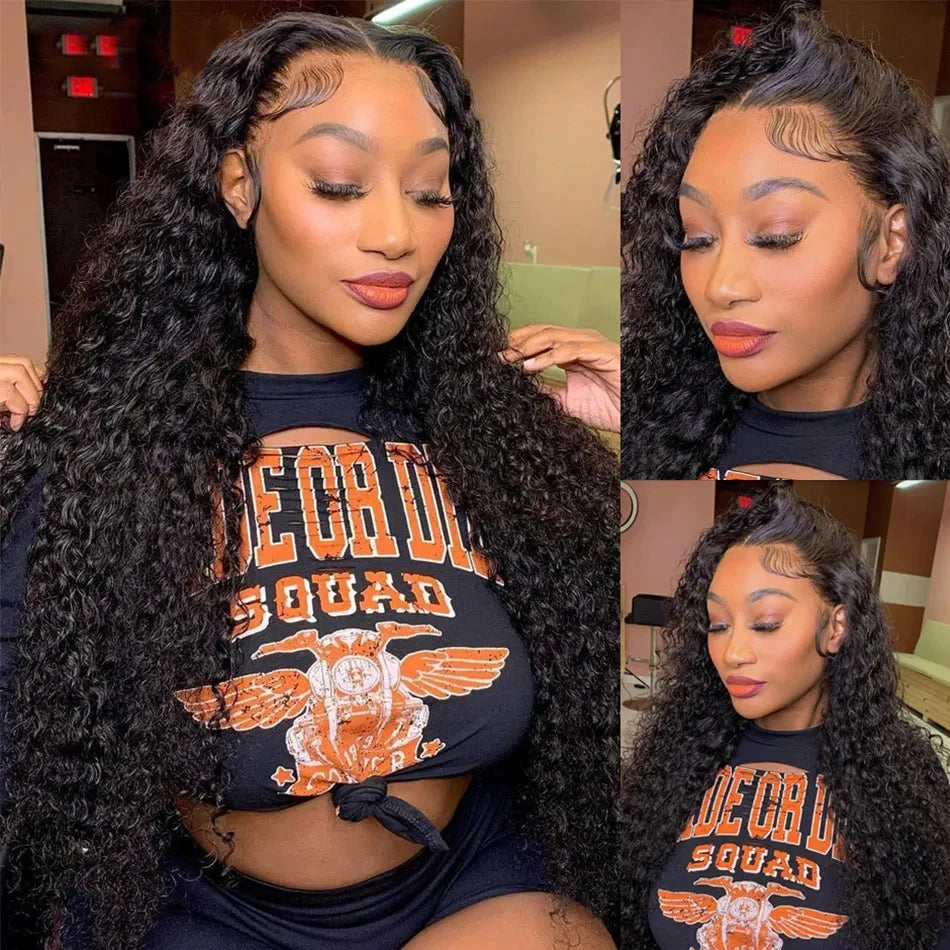 Hair Extensions and Wigs
Deep Wave Human Hair Bundles With 13x4 Transparent HD Lace Frontal Brazilian Extensions Weave 3 4 Bundles With Closure for Women