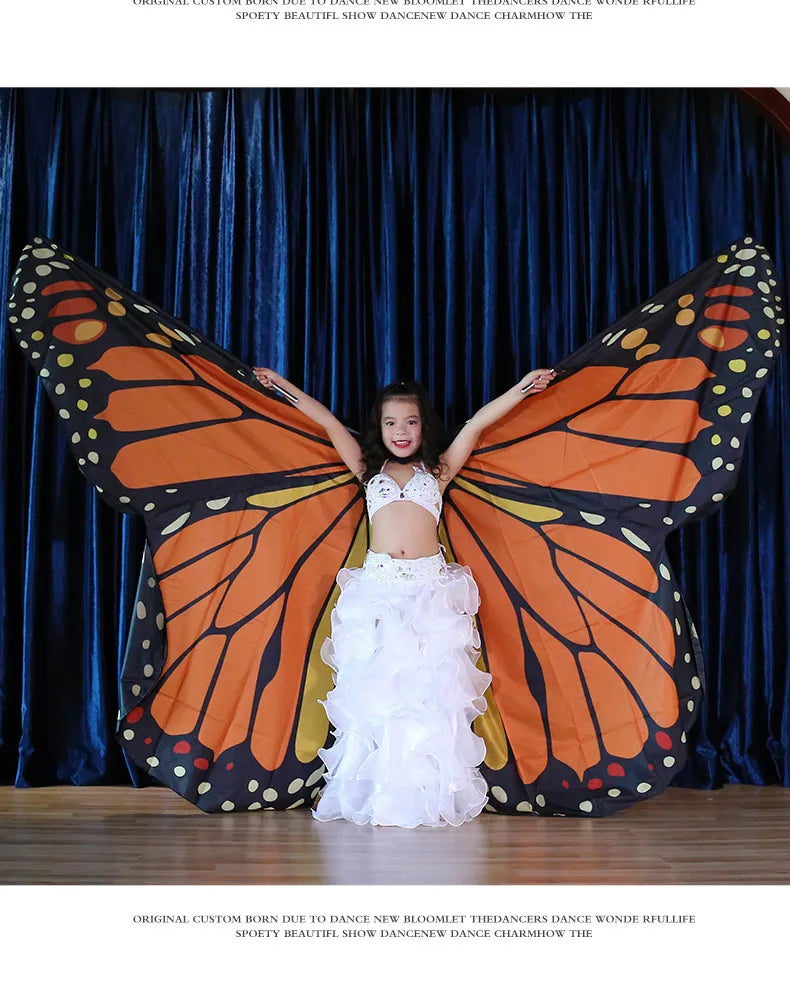 dancers
Belly Dance Wings Butterfly Wings Sticks Ba Belly Dancing Costume Children Women Adult Bellydance Colorful Wings
