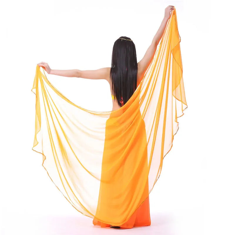 dancers
1pcs Woman Belly Dancing Chiffon Veil Dance Dancing Costume Chiffon Shawl Veil 250*120CM