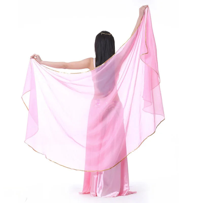 dancers
1pcs Woman Belly Dancing Chiffon Veil Dance Dancing Costume Chiffon Shawl Veil 250*120CM