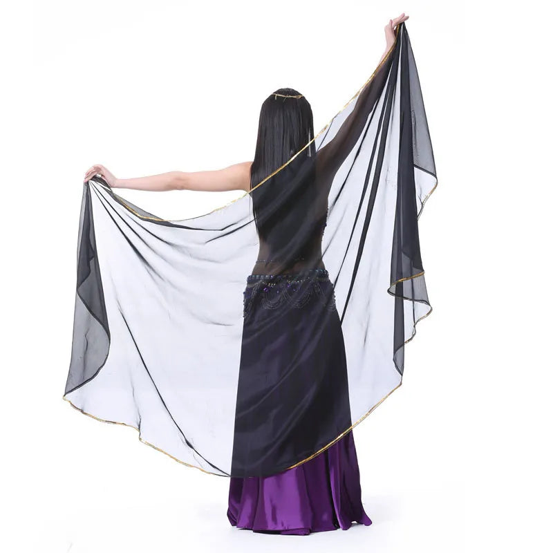 dancers
1pcs Woman Belly Dancing Chiffon Veil Dance Dancing Costume Chiffon Shawl Veil 250*120CM