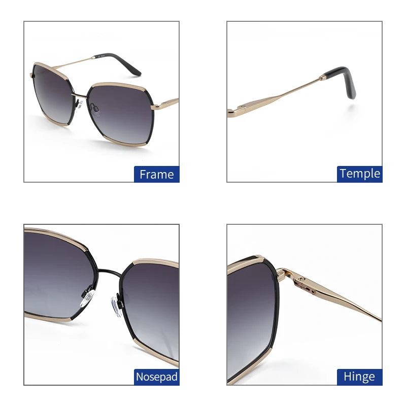 Women's Sunglasses ZENOTTIC 2024 Fashion Oversized Butterfly Sunglasses Women UV400 Driving Sun Glasses Ladies Elegant Shade