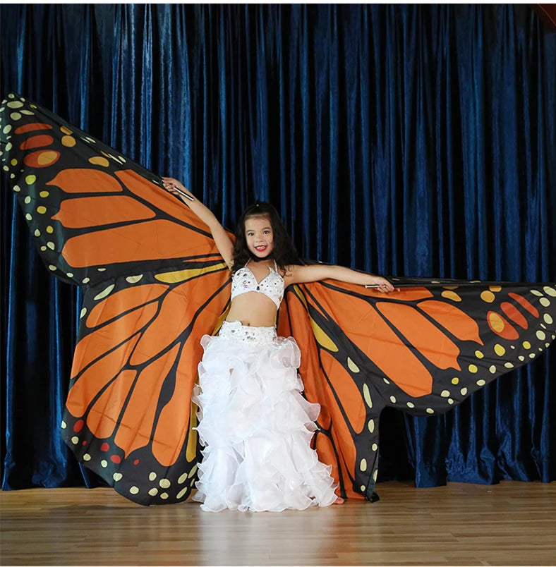 dancers
Belly Dance Wings Butterfly Wings Sticks Ba Belly Dancing Costume Children Women Adult Bellydance Colorful Wings