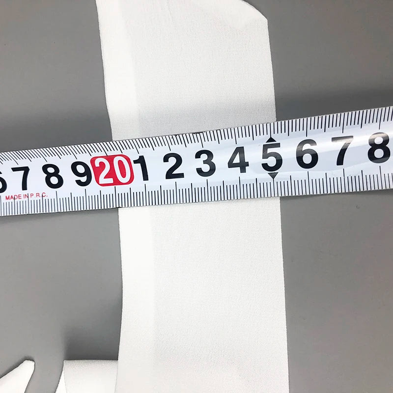High Quality High Quality 100% Silk Scarves Two Layer Fashion Crepe De Chine Natural White Silk Head Scarf Women's Bandeau Cute Bag Ribbon