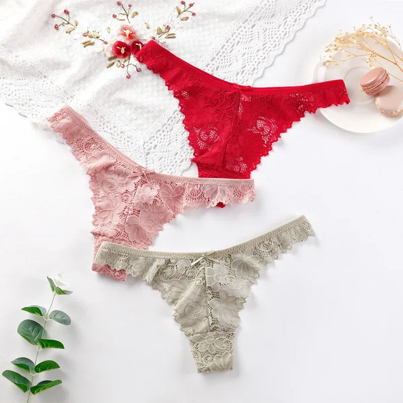 Panties
New Sexy Women's Hollow Fashion Low Waist Lace Underwear Female Thongs Panties Briefs Ruffle G String