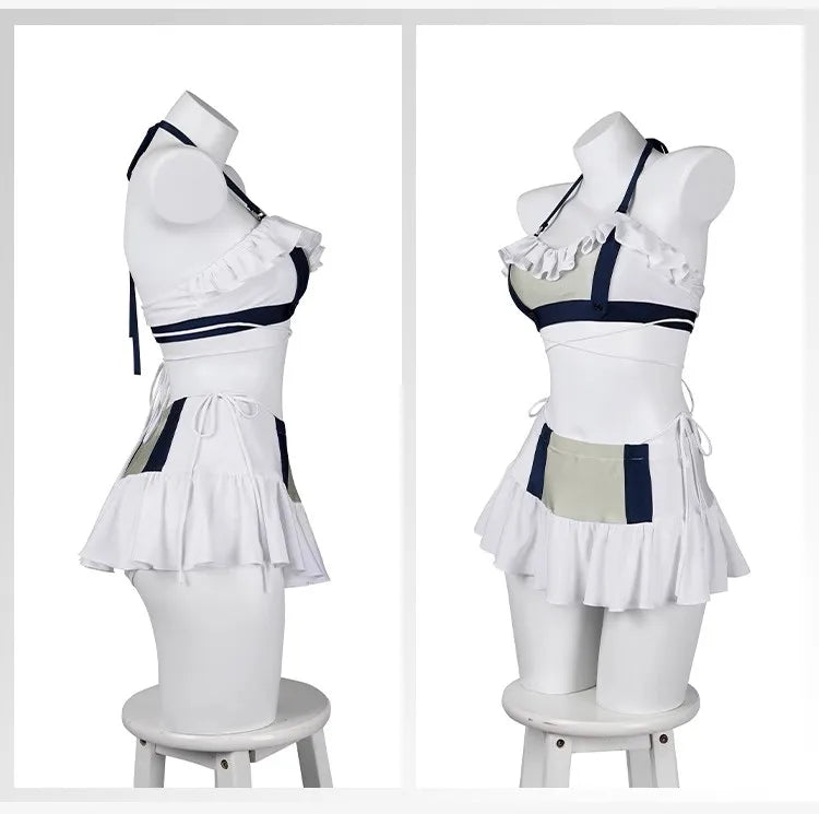 Exotic
Game FF VII Tifa Swimsuit Game FF7 Cosplay Remake Tifa Sexy Halter Women Beach Bathing Swimming Sui Costume Headwear Wig Women