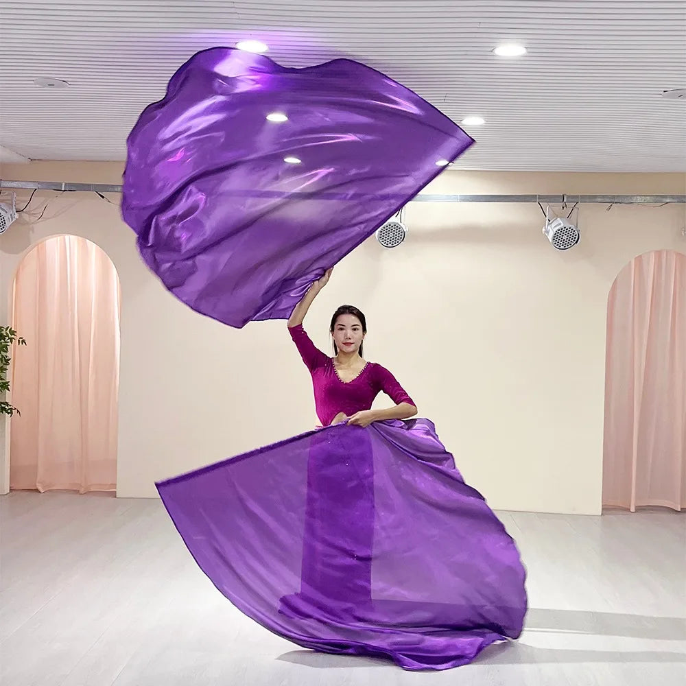 dancers
Hand-Held Worship Angel Isis Wing Semicircle Banner Metallic Praise Flag with Rod Soft Belly Dance Costume Hand Props Evangelism