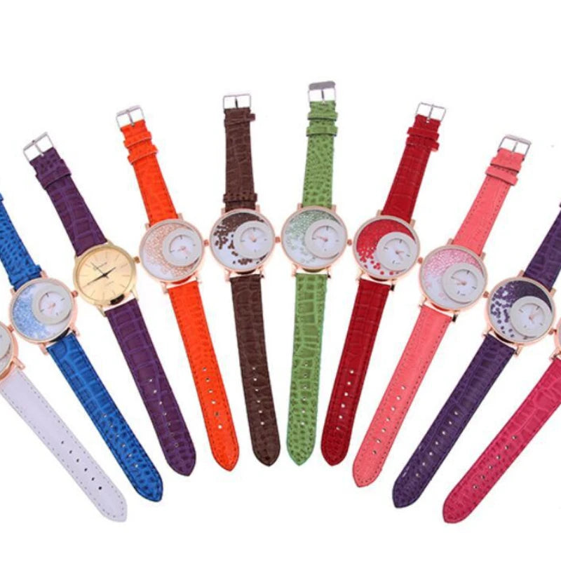 Women Watch Broken Diamond Women's Watches Large Dial Quartz Wristwatches Students Watches Casual Simple Women's Quartz Watches Ladies Watch