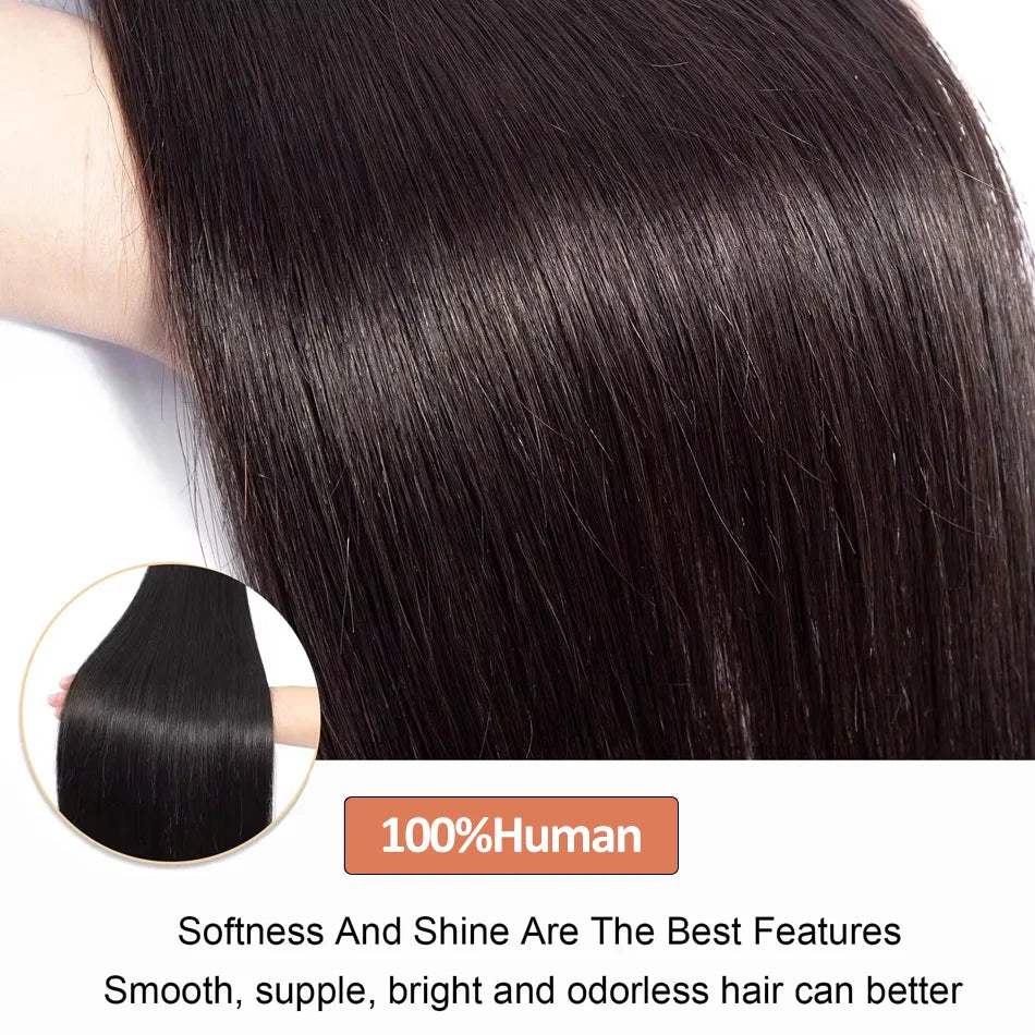 Hair Extensions and Wigs
Cosdelu Brazilian Bone Straight Human Hair 3 4 Bundles Raw Virgin Remy Hair Extensions Double Weft Wholesale 30 36 Inch Bundle