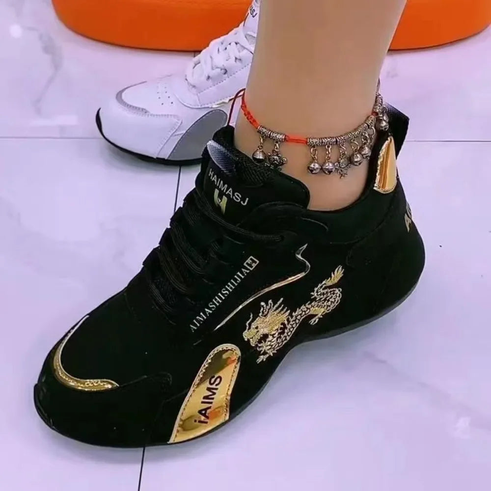 Sneaker women Summer Leather Waterproof Casual Sports Shoes Women Lightweight Breathable Non-slip Platform Shoes