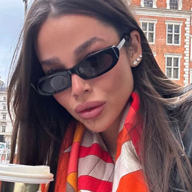 Women's Sunglasses Fashion Cat Eye Sunglasses Women's 2023 New Luxury Brand Small Oval Black Sun Glasses Women Goggle Trends Rectangle Eyewear UV
