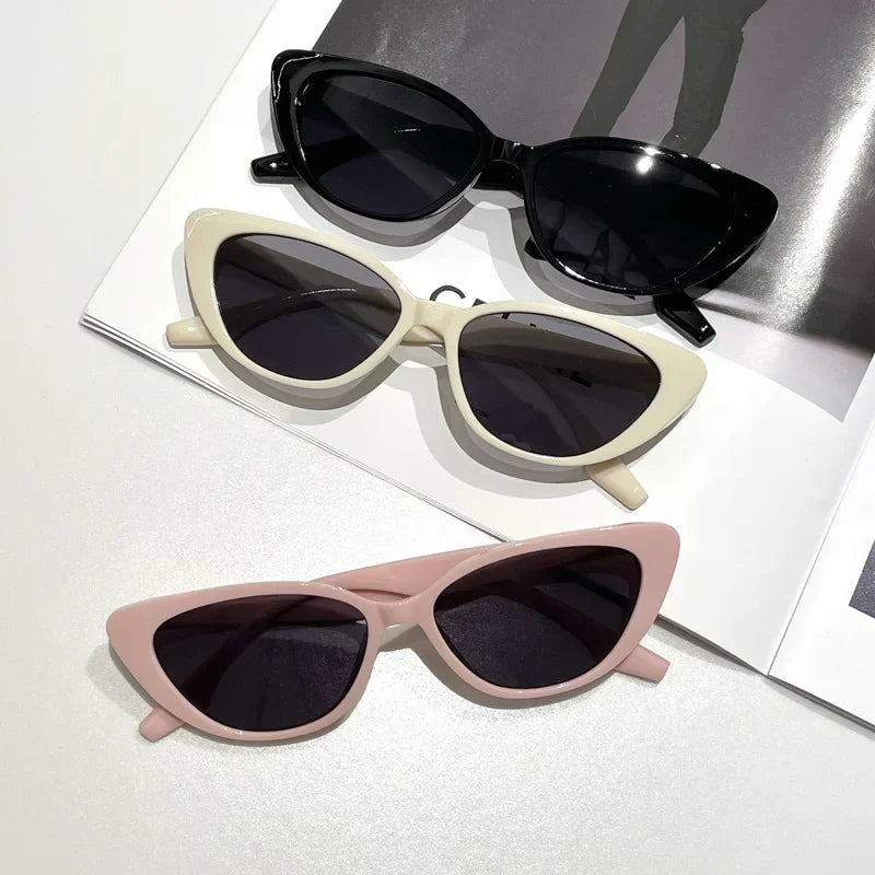 Women's Sunglasses New Vintage Women Cat‘s Eye Sunglasses Lady Retro Cat Eye Sun Glasses Brand Designer Ocean lenses Summer Eyewear For Female
