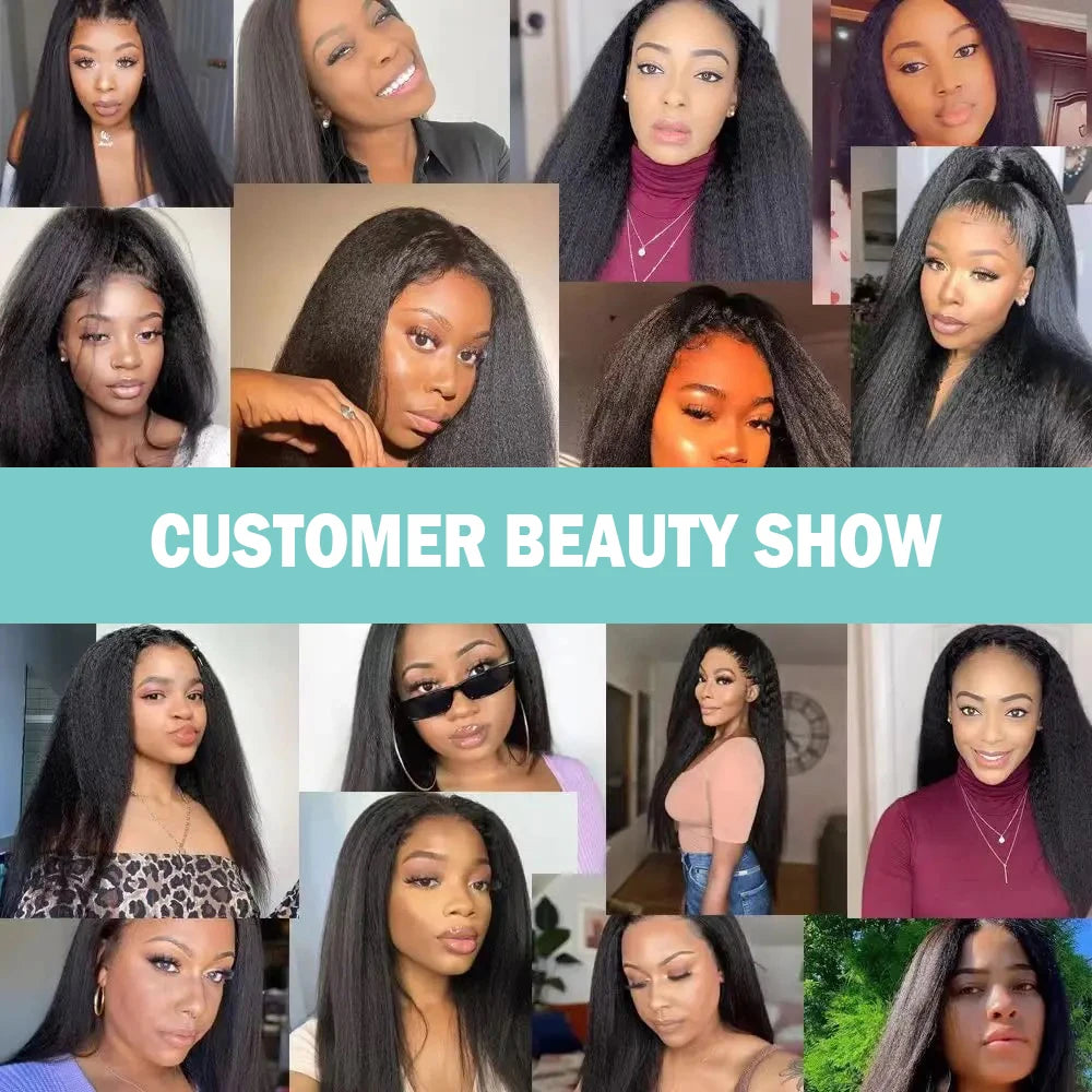 Hair Extensions and Wigs
26 Inches Tape In Hair Extensions Human Hair Kinky Straight Remy Hair 20Pcs 50G Natural Color Real Human Hair Tape In Extensions