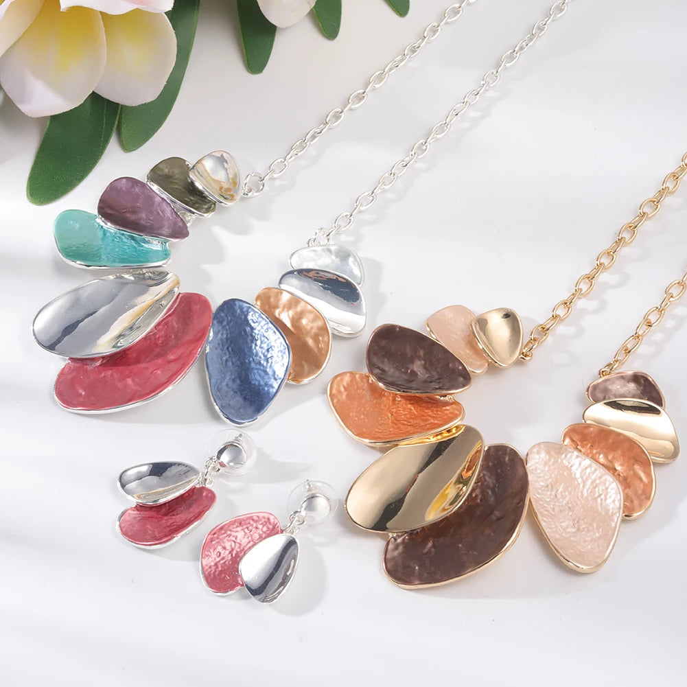 Necklaces Women Cring Coco Enamel Necklaces Fashion Neck Choker New in Jewelry Trend Geometric Necklace for Women Wedding Anniversary Gifts 2023