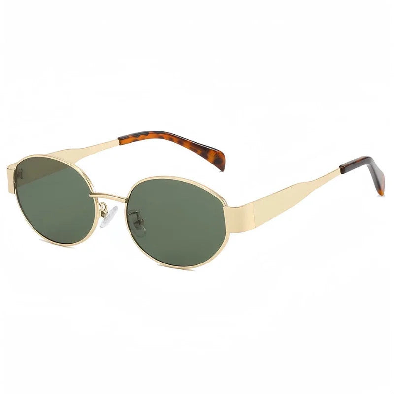 Women's Sunglasses Retro Steampunk Sun Protection Sunglasses Vintage New Women's Metal Oval Sunglasses Ladies Classic UV400 Sunscreen Eyewear