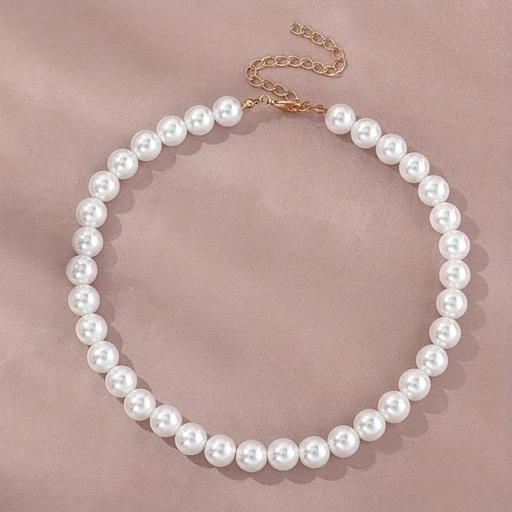 Necklaces Women New Simple Imitation Freshwater Pearl Chain Necklaces For Women Wedding Love Gifts Necklace Fashion Glamour Jewelry Gifts
