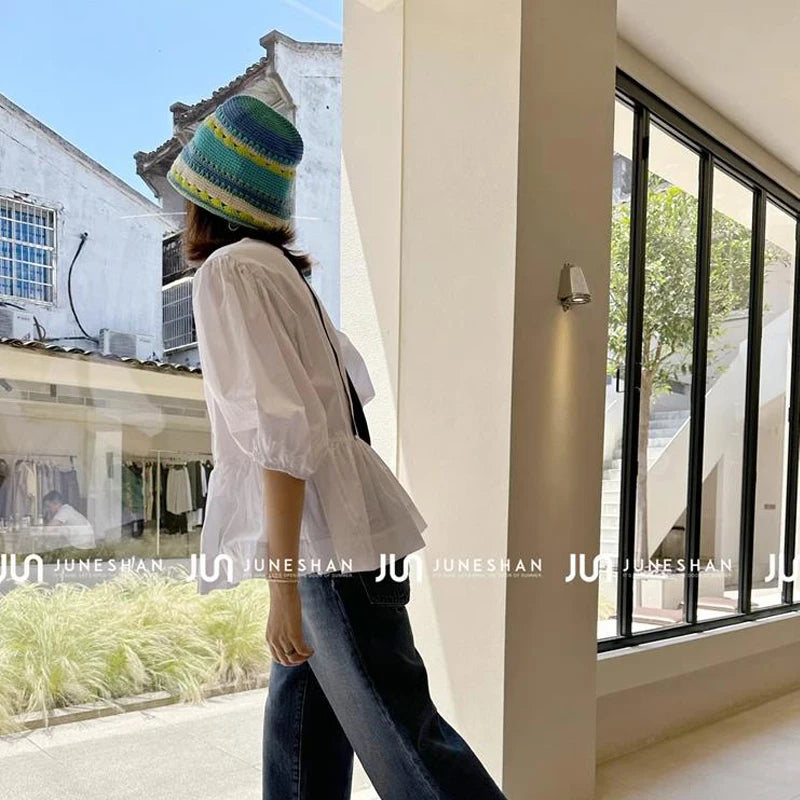 Hat Women Crochet Bucket hat Handmade Summer Knit Hat Striped Beanie Beach hat woman designer luxury