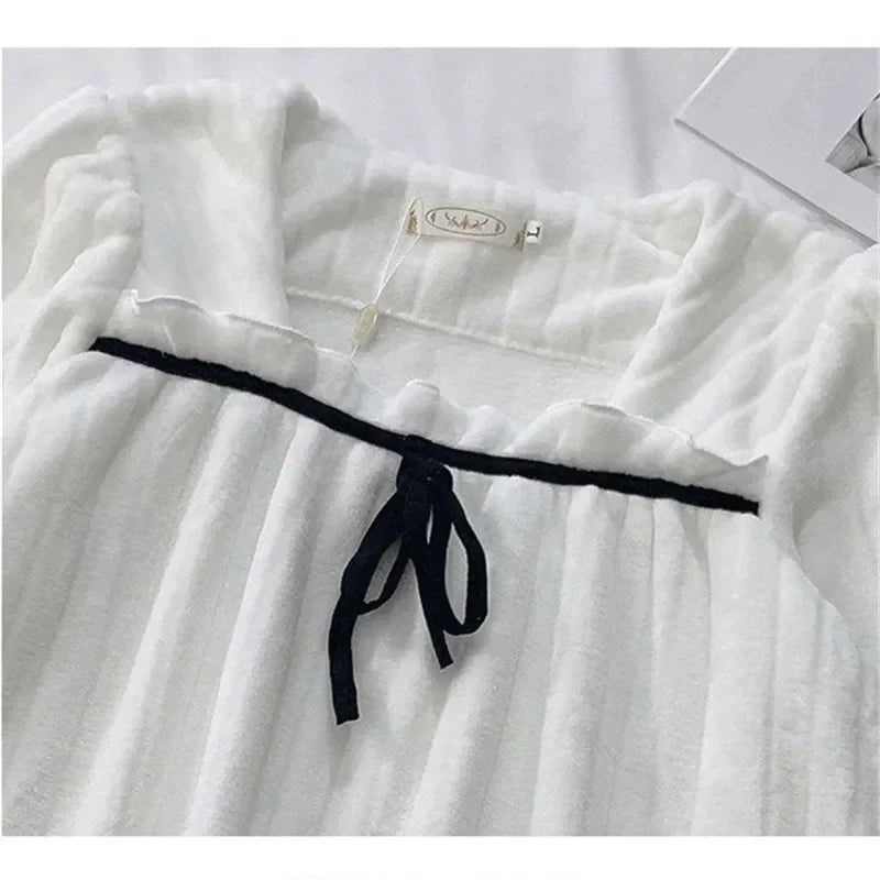 Winter Warm Sleepwear
Square Collar Women Pajamas Set Winter Warm Sleepwear Fleece Velvet 2 Piece Pants Home Wear Suit Fluffy Korean Solid Night Wear