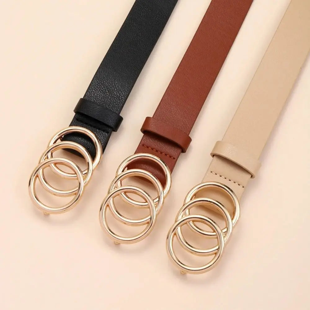 Belts Waist Decoration Fashion Versatile Leather Stylish Belt Casual Luxury Design Slide Buckle Belt Simple Waistband For Women Girl