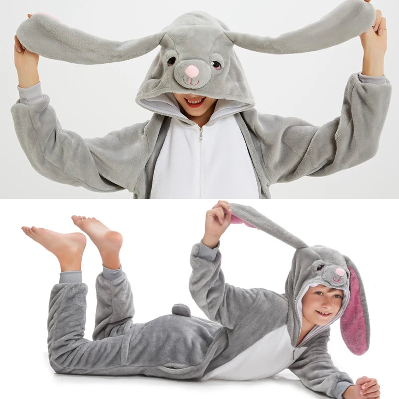 Winter Warm Sleepwear
New Animal Wolf Pajamas Adults Winter Sleepwear Kigurumi Rabbit Pyjamas Women Onesies Cosplay Anime Costumes Flannel Jumpsuit