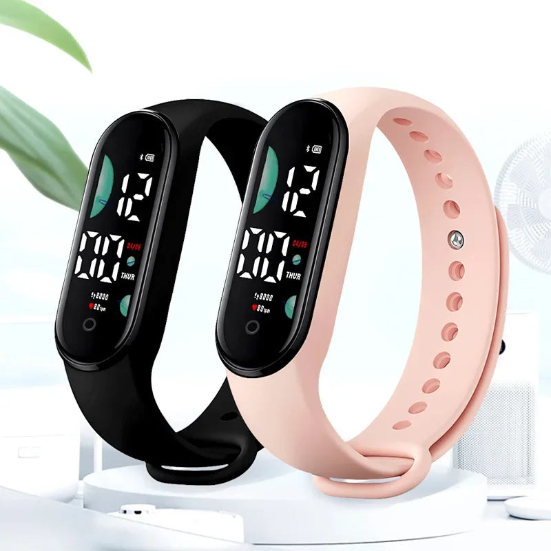 Women Watch Sports Watch Electronic LED Digital Wristwatch for Women Fashion Casual Simple Silicone Touch Waterproof Bracelet Clock