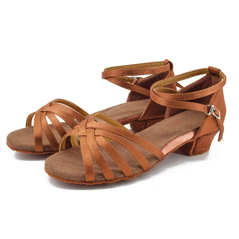 dancers
Girls Women Latin Shoes Low Heel Latino Salsa Modern Ballroom Shoes Tango Salsa Rumba Latin Dance Shoes