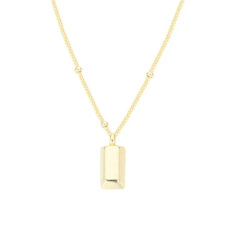Necklaces Women New Simple Small Golden Nugget Metal Texture Pendant Necklace for Women Fashionable Daily Accessory Party Jewelry Birthday Gifts