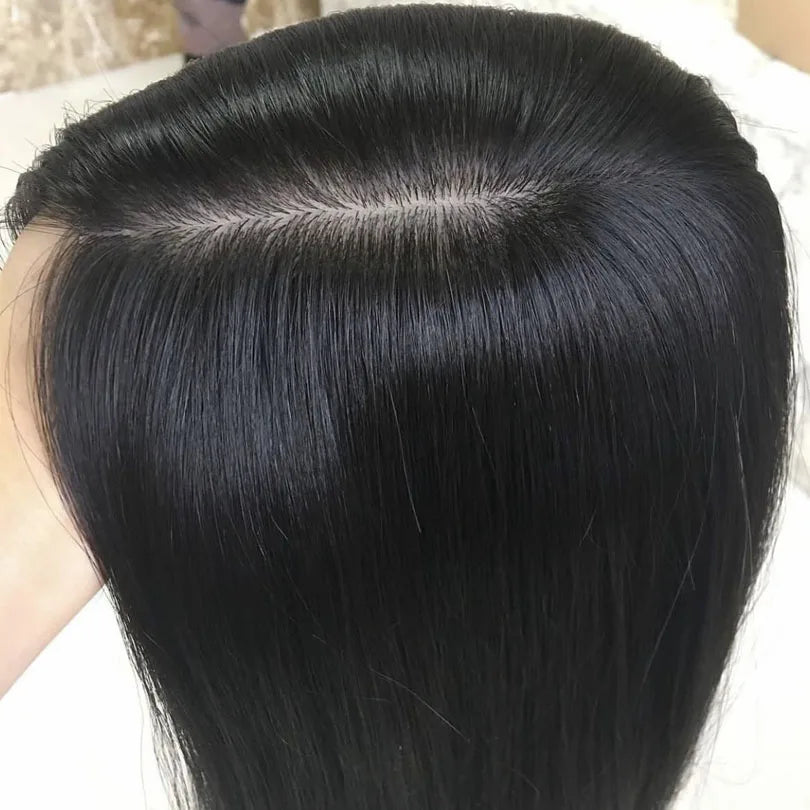 Hair Extensions and Wigs
Wavy 15X16CM Best Virgin Human Hair Topper for Women 2mc Pu Around Chinese Hair Toupee 5 Clips In Hair Topper Fine Hairpiece