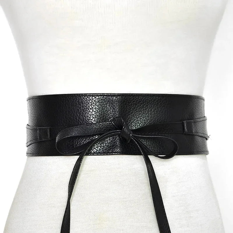 Belts Wide Belts Simple Wrap Waistband Coat Corset Designer Luxury Cummerbunds Waistbelt Women Belt for Dress Leather Bowknot