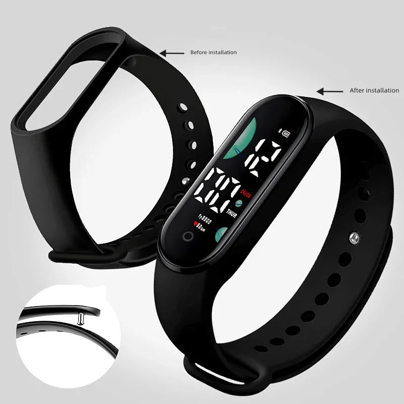 Women Watch Sports Watch Electronic LED Digital Wristwatch for Women Fashion Casual Simple Silicone Touch Waterproof Bracelet Clock