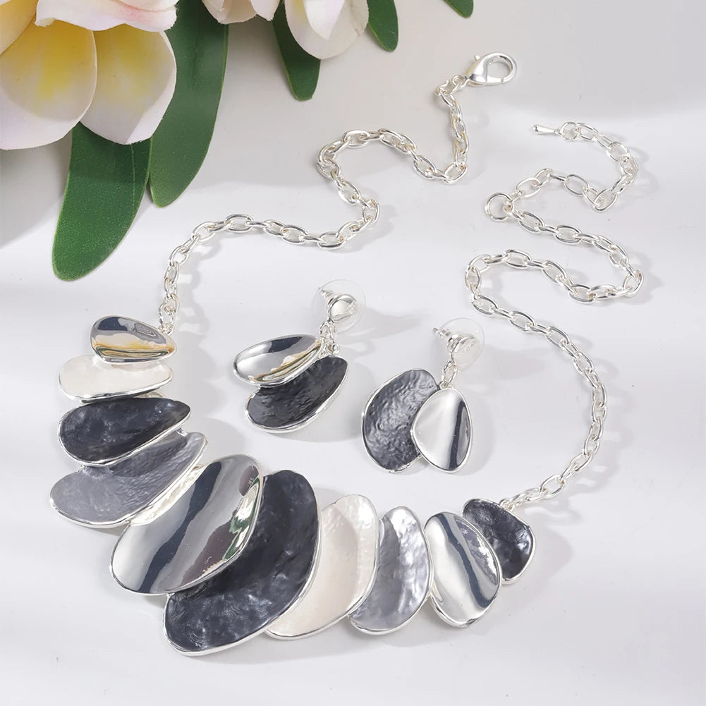 Necklaces Women Cring Coco Enamel Necklaces Fashion Neck Choker New in Jewelry Trend Geometric Necklace for Women Wedding Anniversary Gifts 2023